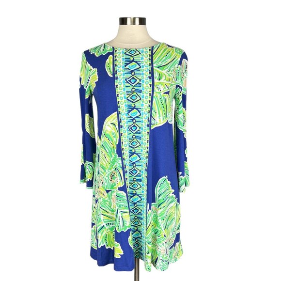 Lilly Pulitzer Womens Ophelia Swing Dress Iris Blue Latitude Adjustment size S - Picture 4 of 16